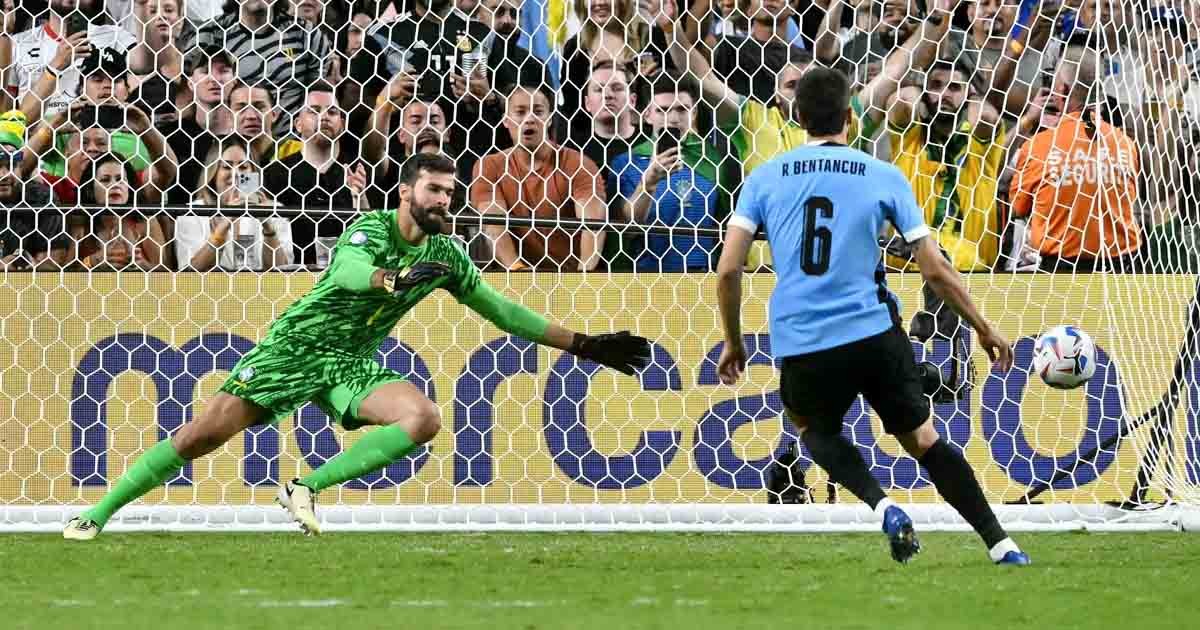 উরুগুয়ের কাছে টাইব্রেকারে হেরে বিদায় ব্রাজিলের